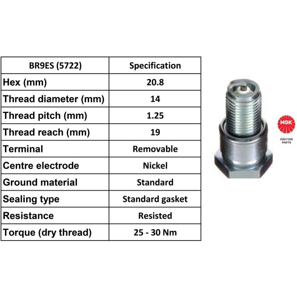 NGK NGK Spark Plug BR9ES Plugs [Box 10]